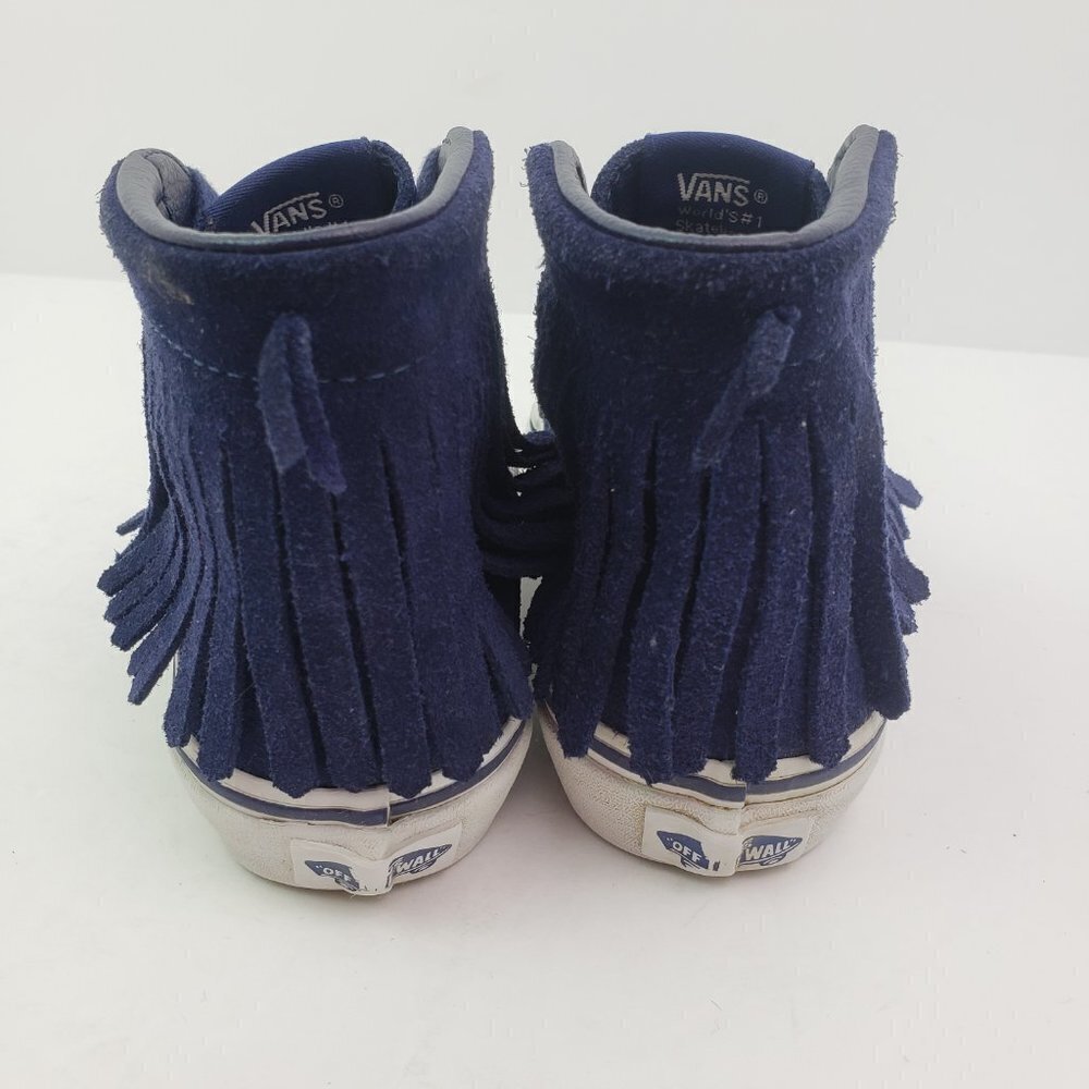 Vans Sk8-Hi Moc Suede Tassel Toddler Girls Size 12.5 Blue Skate Sneaker Shoes - Picture 6 of 8